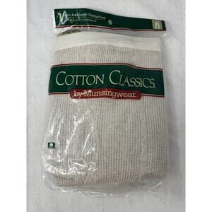 Vtg Munsingwear Ribbed Long Underwear 100% Cotton Size Large 38-40 New‎ Oatmeal